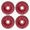 (Wine Red) 4x 16mm Edelstahl-Schleifscheibe Gold 1