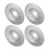 (Silver) 4x 16mm Edelstahl-Schleifscheibe Gold 5