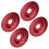 (Wine Red) 4x 16mm Edelstahl-Schleifscheibe Gold 4