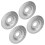 (Silver) 4x 16mm Edelstahl-Schleifscheibe Gold 4