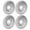 (Silver) 4x 16mm Edelstahl-Schleifscheibe Gold 3