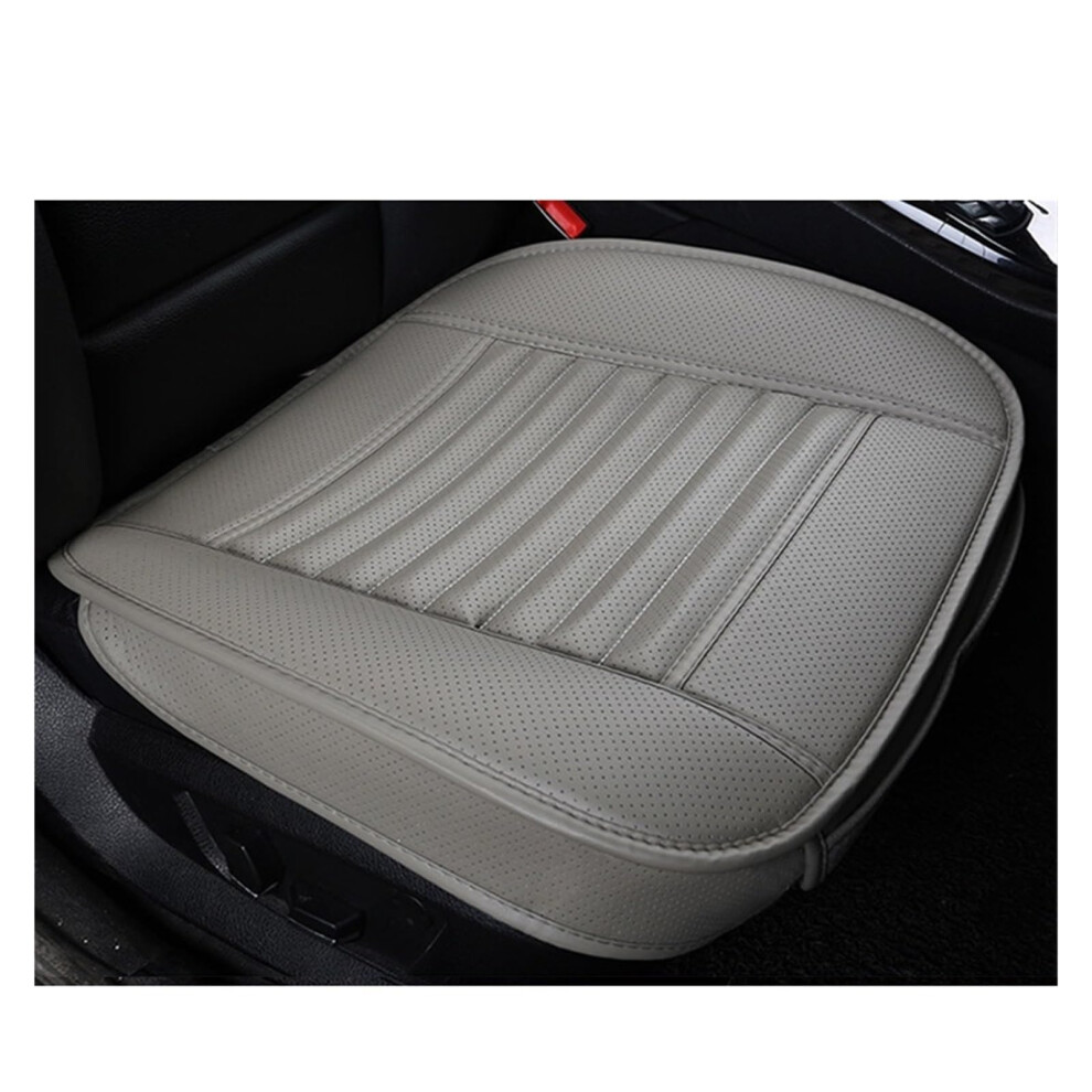 Car Seat Covers Pu Leather Front Seat 1 Piece Four Seasons Car Seat Protector Pad Mat Gray 9393856520831