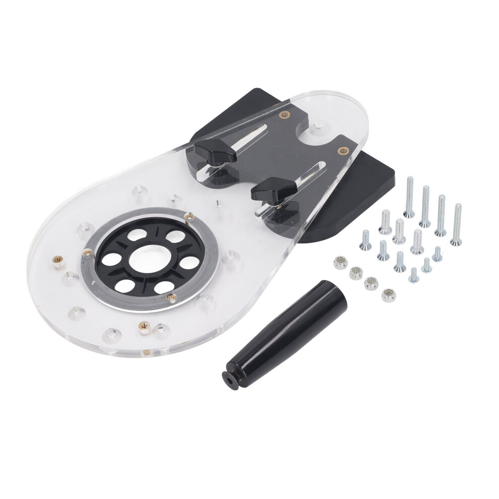 Universal Router Base Set Acrylic Abs Adjustable Cutting Guide Milling 323163079639