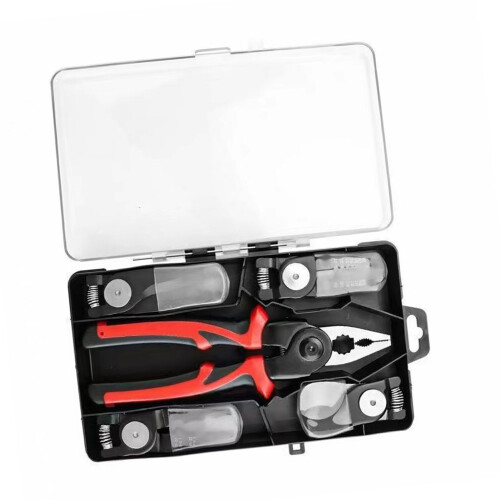 5-in-1 Pliers Set 8in Handle Wire Tool for Cutting Stripping Crimping 2