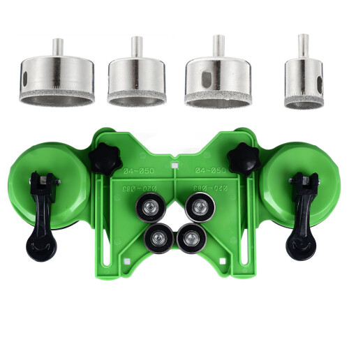 (Locator) Tile Hole Saw Guide Jig Adjustable 2 Suction Cups Ceramic Glass