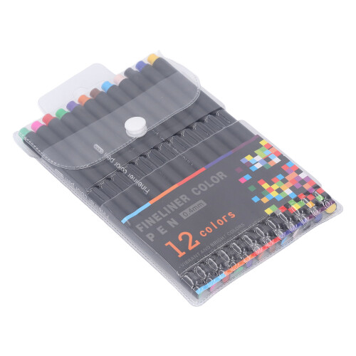 12 Stk. Sublimations-Tinte Stift 0,4mm Feinspitze mit Adapter 1
