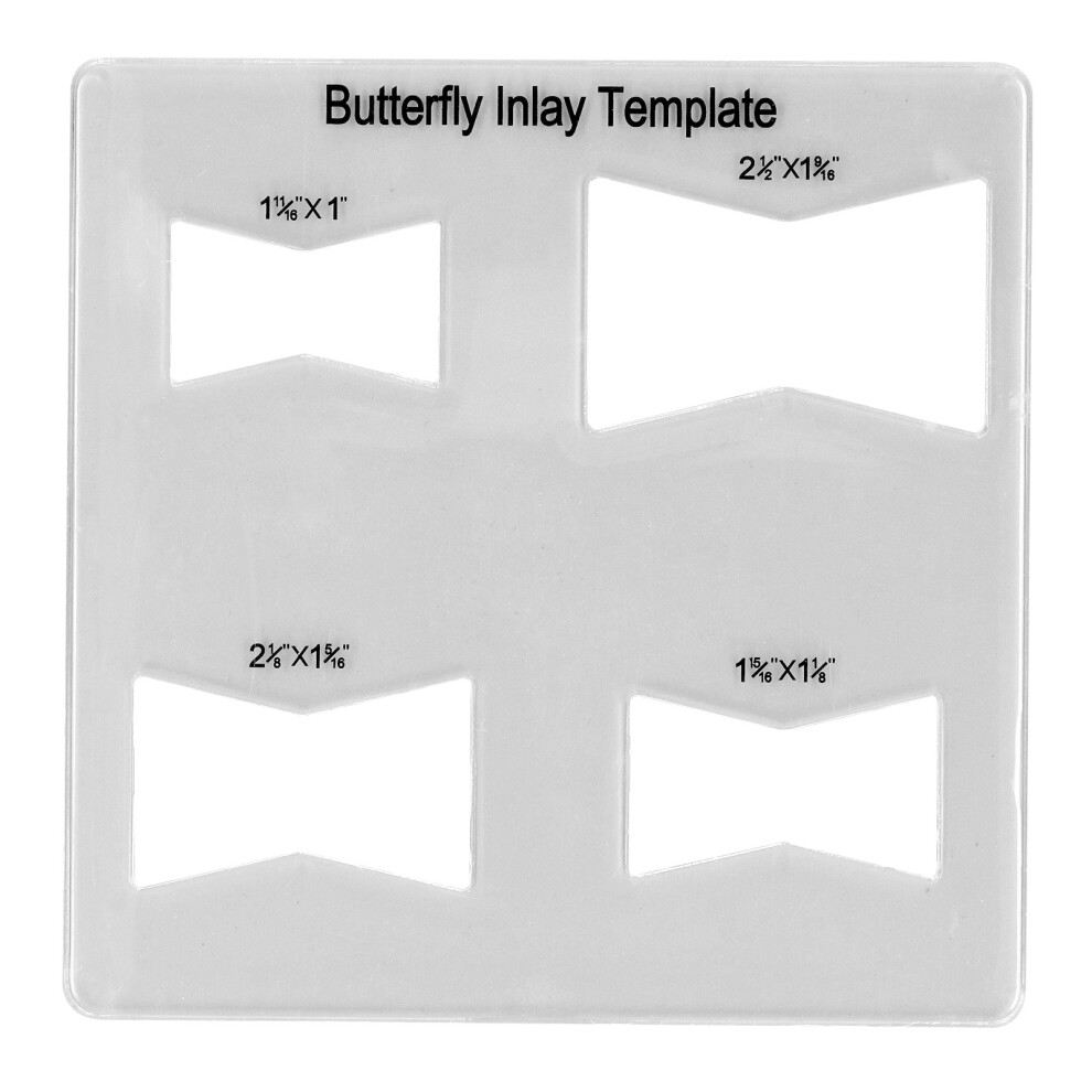 Butterfly Inlay Template Acrylic Bowtie Router For Woodworking Repair 323163281278