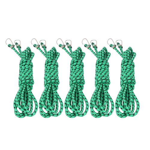 5x Bungee-Seil 20ft Grün Verdickt Gummi 2,5m