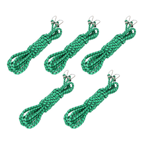 5x Bungee-Seil 20ft Grün Verdickt Gummi 2,5m 2