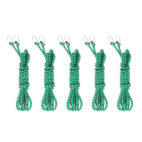 5x Bungee-Seil 20ft Grün Verdickt Gummi 2,5m 1