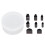 8x Leder-Stanzset Oval, Halbkreis, Quadrat, Wassertropfen 1