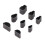 8x Leder-Stanzset Oval, Halbkreis, Quadrat, Wassertropfen 3