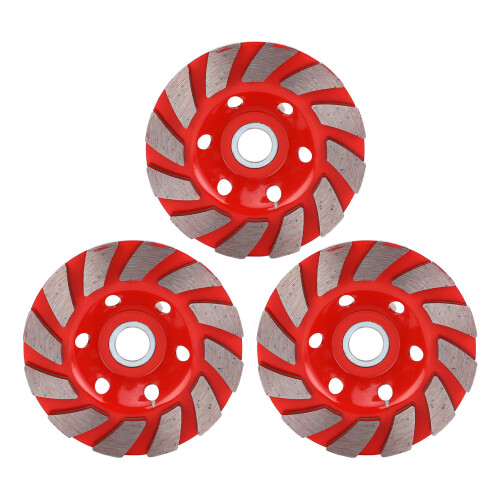 3x Beton-Schleifscheibe 12 Segment Tasse 10mm
