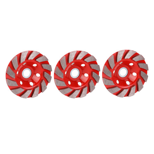 3x Beton-Schleifscheibe 12 Segment Tasse 10mm 2