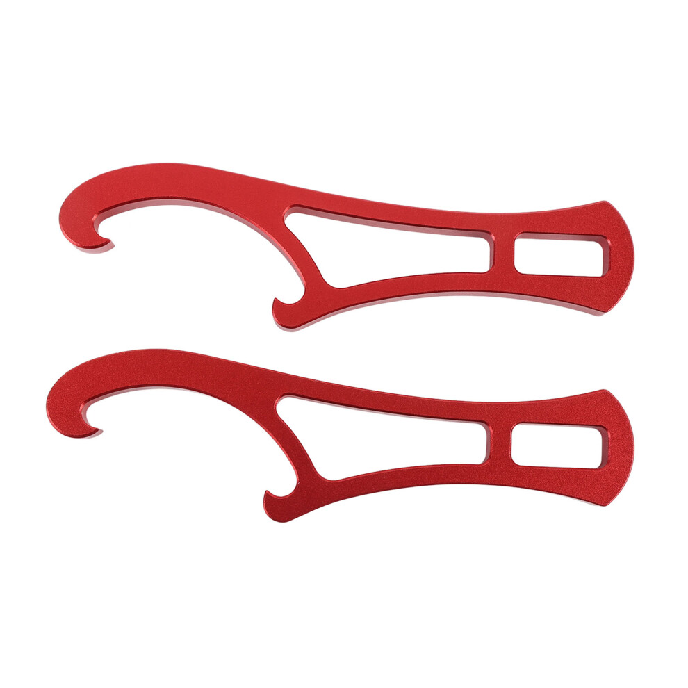 2Pcs Mini Spanners Aluminum Alloy Firefighter Wrench Set Red 610830967963