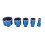 5x M14 Diamant-Lochsäge Set 20-68mm Blau 5