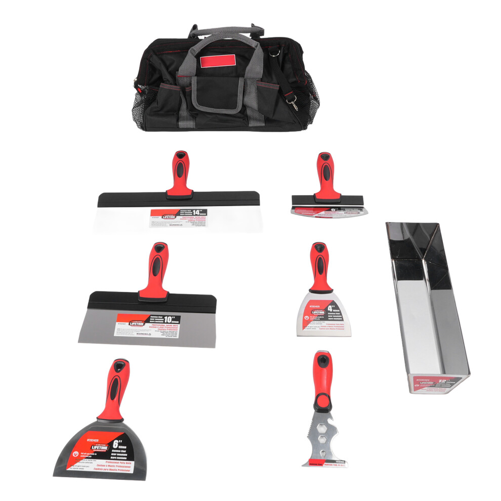 12In Drywall Finishing Kit Stainless Steel Paint Scraper Mud Pan 610830970529
