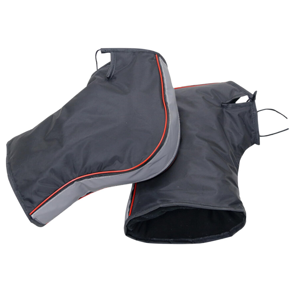 Motorcycle Handlebar Muffs 1 Pair Waterproof Winter Windproof With Drawstring For Outdoor Cycling And Scooter Mitts 9393856521036