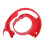 Abdeckband-Spender 25mm, rundes Griff, rot, tragbar 2