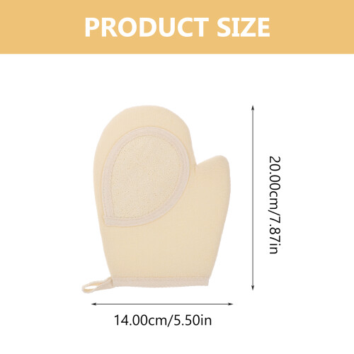 2Stk. Dusch Peeling Luffa Badehandschuhe (Beige) 2