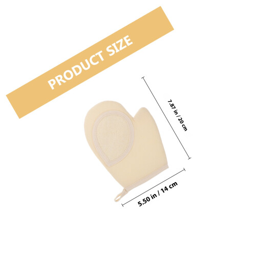 2Stk. Dusch Peeling Luffa Badehandschuhe (Beige) 1