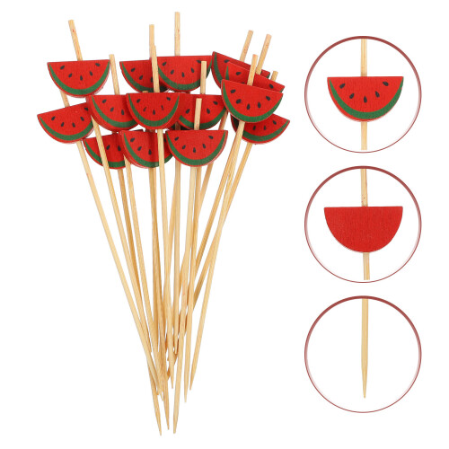 100 stuks eetstokjes en prikkers voor fruit en , feest 2