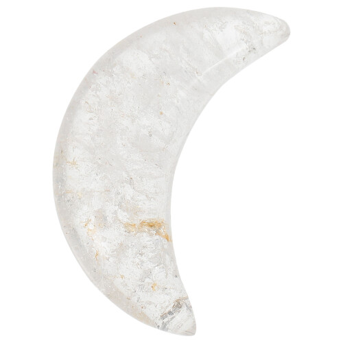 White Moon-Shaped Stone Natural Stone Decorative Ornament 1
