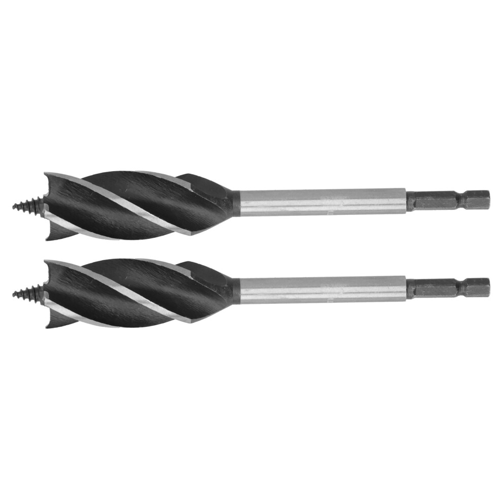 2Pcs Woodworking Drill Bit 4-Flute Hex Shank Hole Saw 24Mm 610830901844