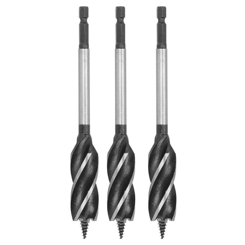 3Pcs Woodworking Drill Bit 4-Flute Hex Shank Hole Saw 20Mm 610830901837