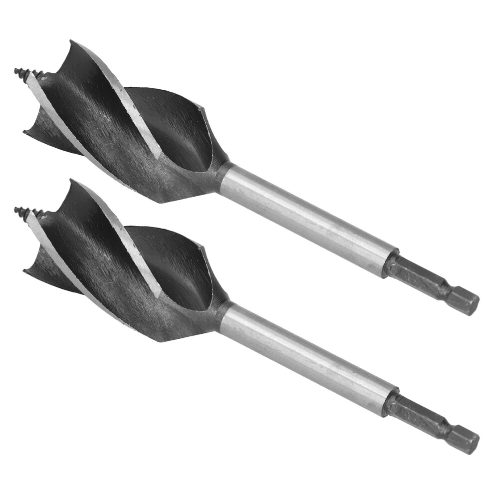 2Pcs Woodworking Drill Bit 4-Flute Hex Shank Hole Saw 32Mm 610830901820