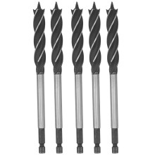 5x Holzbohrer-Set, Metall-Hohlsägen-Augerbohrer 13mm