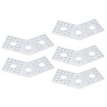 (3108-0002-0003) 5 Stk Aluminium-Gitterplatten für Roboter 3108-0002-0001