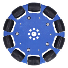 100mm Omnidirectional Wheel Neoprene Roller 8mm Hole