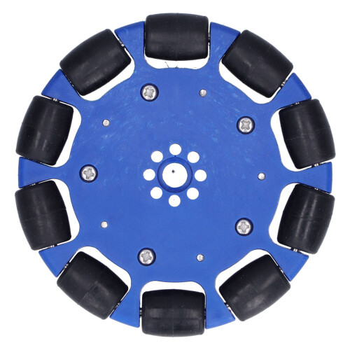 100mm Omnidirectional Wheel Neoprene Roller 8mm Hole