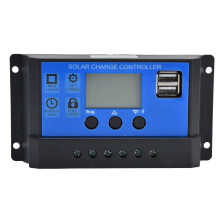 (20A) Solarladeregler LCD Dual-USB 12V-24V 10A