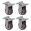 4x Industrielle TPR-Rad Lautlos Braun 1