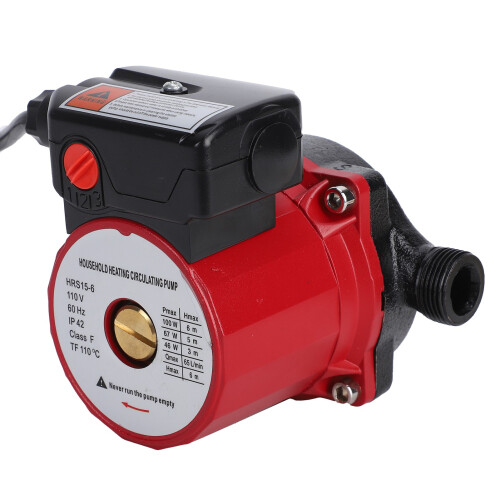 (Red) Circulation Pump 6m 65L/min Hot Water Booster 1