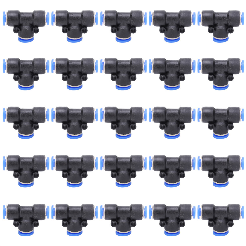 50Pcs 3-Way Pneumatic Connector Pu Tube Fitting Peg6-8-6 610830892524