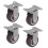4x Industrielle TPR-Rad Lautlos Braun 3