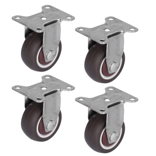 4x Industrielle TPR-Rad Lautlos Braun 2