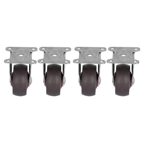 4x Industrielle TPR-Rad Lautlos Braun 1