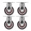 4x Industrielle TPR-Rad Lautlos Braun 4