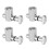 4x Anker-Verbinder 4545 Universal 0/180 Grad 2