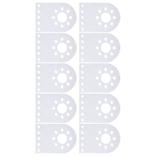 (3108-0001-0001) 10x Alu Bracket 3108 Semicircular Hole 2
