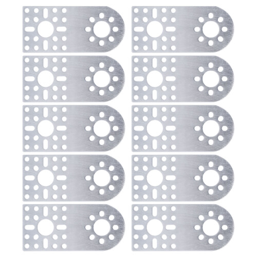 (3108-0001-0002) 10x Alu Bracket 3108 Semicircular Hole 2