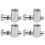 4x Ankerverbinder M2.5 90 EU-Standard Kohlenstoffstahl 5