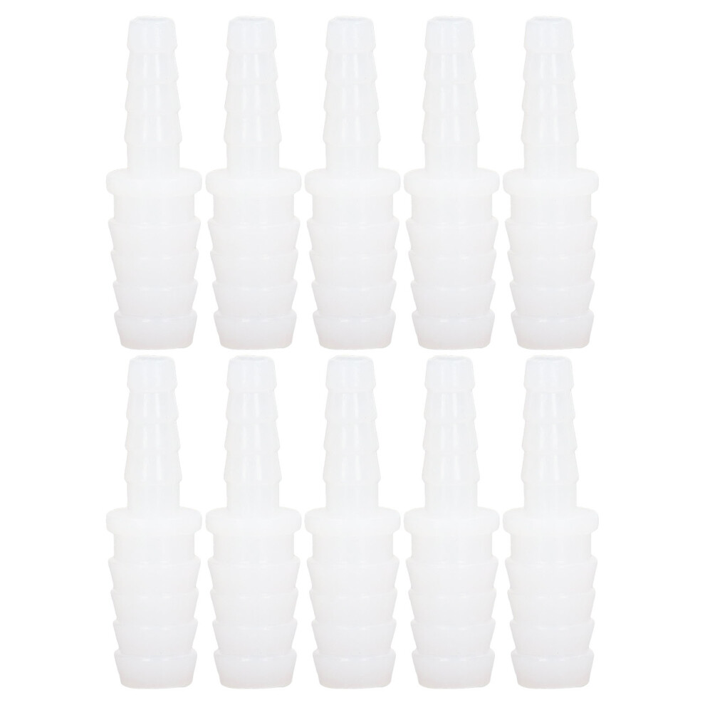(6Mm / 0.24In To 10Mm / 0.39In) 10Pcs Pe Hose Fitting Barb Reducer Joint Straight Kit 610830849139