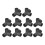 (White) 10PCS 0.8in 4 Way PVC Elbow Splice Connector Black 1