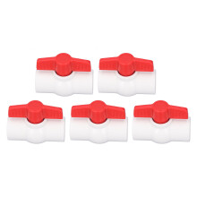 (20mm/0.8in) 5 Pcs PVC Ball Valve Flat T Handle 20mm/0.8in for Pool Water Supply