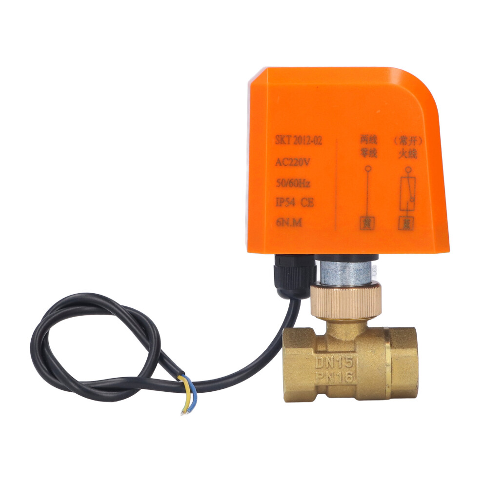Dn15 2-Way 2-Wire Electric Ball Valve Brass 1/2In Ac220v 323163114941